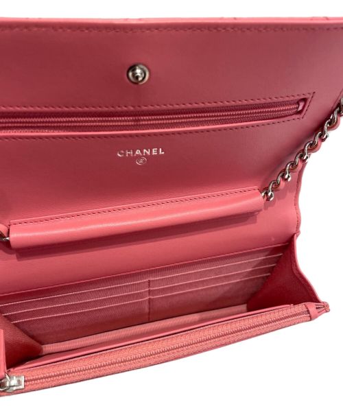 CHANEL（シャネル）CHANEL (シャネル) ウォレットチェーンバッグ ピンク サイズ:-の古着・服飾アイテム