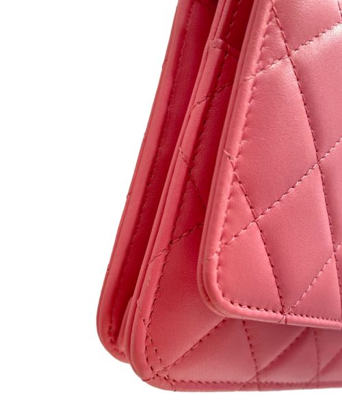 CHANEL（シャネル）CHANEL (シャネル) ウォレットチェーンバッグ ピンク サイズ:-の古着・服飾アイテム