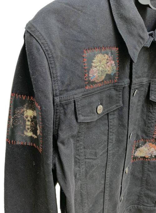 Dior（ディオール）Dior (ディオール) ×亀井徹 ヴァニタスパッチデニムジャケット ブラック サイズ:50の古着・服飾アイテム