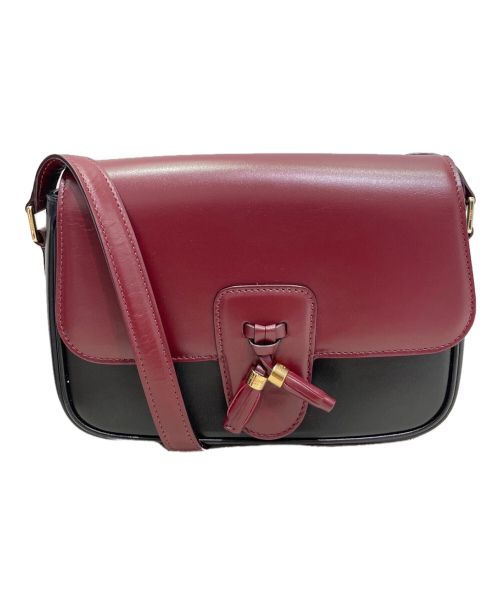 CELINE（セリーヌ）CELINE (セリーヌ) TASSELSミディアム レッド×ブラック サイズ:Mの古着・服飾アイテム