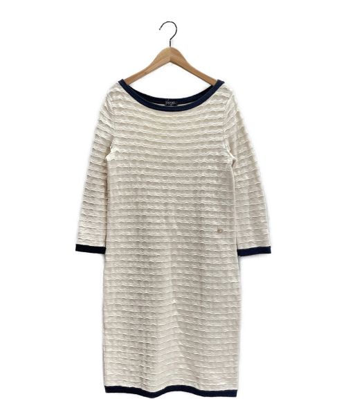 CHANEL（シャネル）CHANEL (シャネル) カシミヤ混ワンピース ホワイト サイズ:36の古着・服飾アイテム