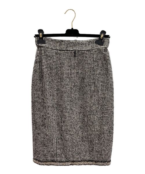 CHANEL（シャネル）CHANEL (シャネル) セットアップスーツ ベージュ×ブラック サイズ:38の古着・服飾アイテム