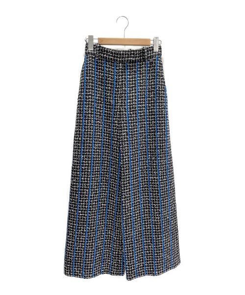 CHANEL（シャネル）CHANEL (シャネル) ツイードパンツ ブラック×ブルー サイズ:36の古着・服飾アイテム