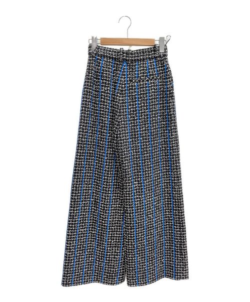 CHANEL（シャネル）CHANEL (シャネル) ツイードパンツ ブラック×ブルー サイズ:36の古着・服飾アイテム