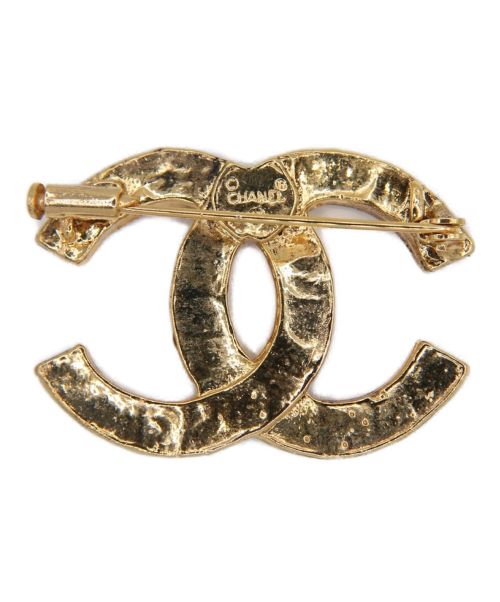 CHANEL（シャネル）CHANEL (シャネル) ラインストーンココマークブローチ ゴールドの古着・服飾アイテム