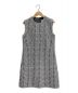 VALENTINO（ヴァレンティノ）の古着「オプティカルヴァレンティノブークレショートドレス」｜ホワイト×ブラック