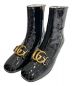 GUCCI（グッチ）の古着「ダブルGパテントアンクルブーツ」｜ブラック