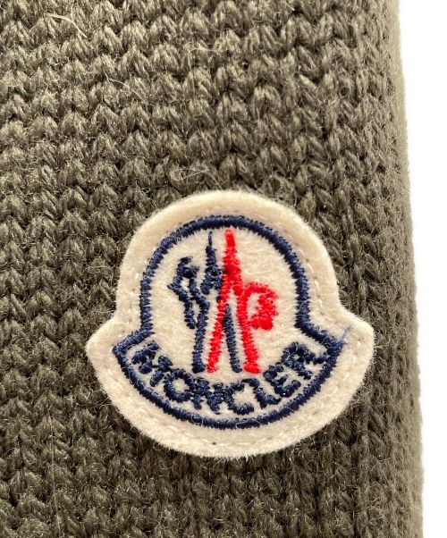 MONCLER（モンクレール）MONCLER (モンクレール) フリル付き切替ダウンニット カーキ サイズ:Mの古着・服飾アイテム