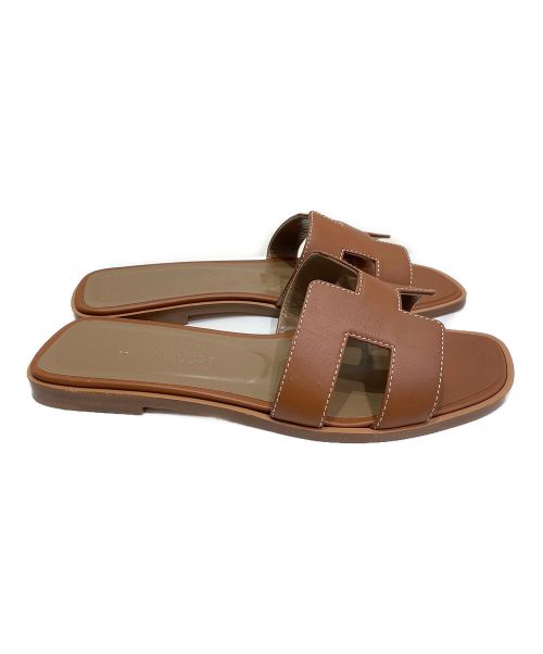 HERMES（エルメス）HERMES (エルメス) オランサンダル ブラウン サイズ:35 1/2の古着・服飾アイテム