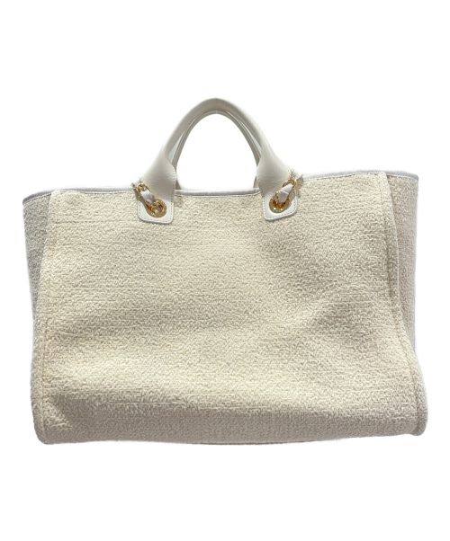 CHANEL（シャネル）CHANEL (シャネル) ドーヴィルショッピングトート アイボリー サイズ:-の古着・服飾アイテム