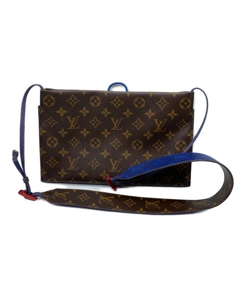LOUIS VUITTON（ルイ ヴィトン）LOUIS VUITTON (ルイ ヴィトン) モノグラム パシフィック スプリット サコッシュ ブラウン×ブルー サイズ:-の古着・服飾アイテム