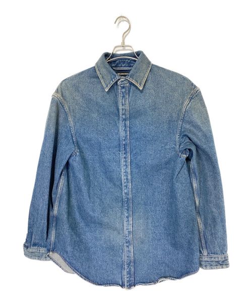 BALENCIAGA（バレンシアガ）BALENCIAGA (バレンシアガ) three-quarter sleeve shirt インディゴ サイズ:SIZE 37の古着・服飾アイテム