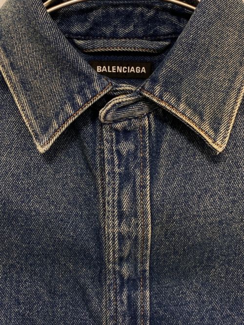 BALENCIAGA（バレンシアガ）BALENCIAGA (バレンシアガ) three-quarter sleeve shirt インディゴ サイズ:SIZE 37の古着・服飾アイテム