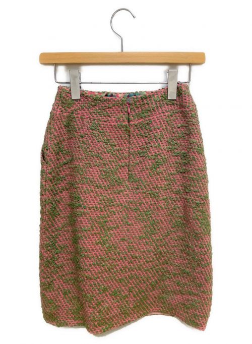 CHANEL（シャネル）CHANEL (シャネル) ツイードセットアップ グリーン×ピンク サイズ:36の古着・服飾アイテム