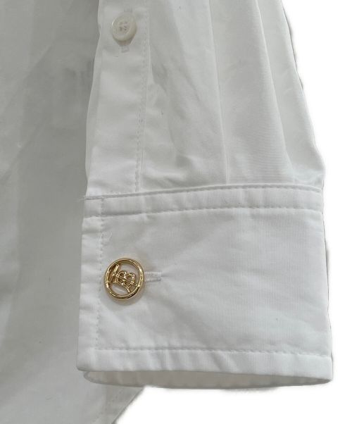 BURBERRY（バーバリー）BURBERRY (バーバリー) ノーカラーシャツ ホワイト サイズ:36の古着・服飾アイテム