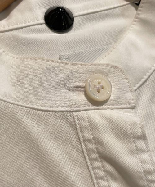 BURBERRY（バーバリー）BURBERRY (バーバリー) ノーカラーシャツ ホワイト サイズ:36の古着・服飾アイテム