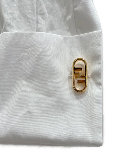 FENDI（フェンディ）FENDI (フェンディ) カフスシャツ ホワイト サイズ:36の古着・服飾アイテム