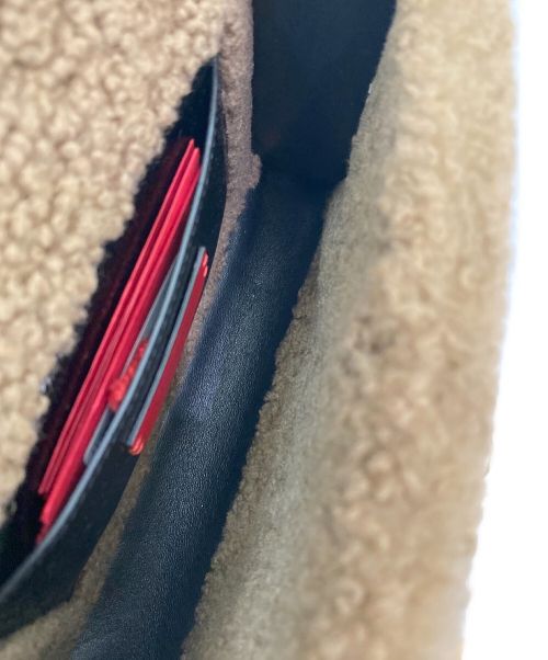 VALENTINO（ヴァレンティノ）VALENTINO (ヴァレンティノ) ボアスタッズショルダーバッグ ブラック×ブラウン サイズ:-の古着・服飾アイテム