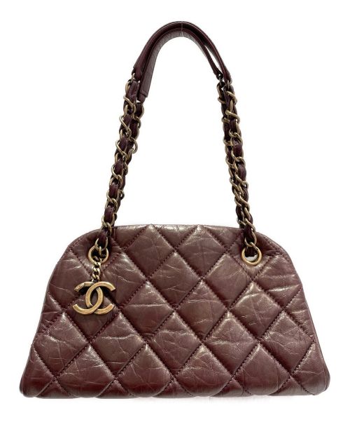 CHANEL（シャネル）CHANEL (シャネル) がま口チェーンショルダーバッグ ボルドー サイズ:-の古着・服飾アイテム