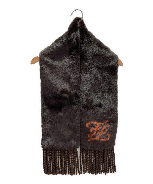 FENDI（フェンディ）FENDI (フェンディ) ミンクファーマフラー ブラウンの古着・服飾アイテム
