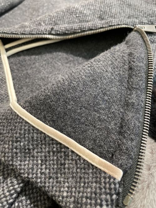 FENDI（フェンディ）FENDI (フェンディ) ポケットファーコート グレー サイズ:36の古着・服飾アイテム
