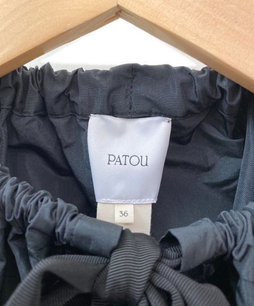 patou（パトゥ）patou (パトゥ) ドローストリングパフスリーブトップ ブラック サイズ:36の古着・服飾アイテム