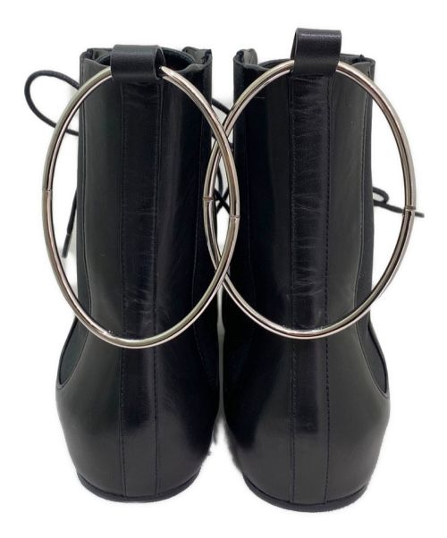 JIL SANDER（ジルサンダー）JIL SANDER (ジルサンダー) サイドゴアレースアップブーツ ブラック サイズ:37の古着・服飾アイテム