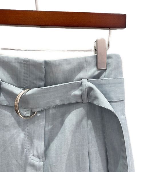 CELINE（セリーヌ）CELINE (セリーヌ) ベルト付きワイドパンツ スカイブルー サイズ:36の古着・服飾アイテム