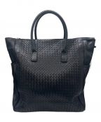 BOTTEGA VENETAボッテガベネタ）の古着「イントレチャートハンドバッグ」｜ブラック