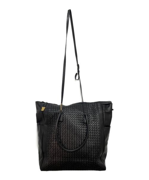 BOTTEGA VENETA（ボッテガベネタ）BOTTEGA VENETA (ボッテガベネタ) イントレチャートハンドバッグ ブラック サイズ:-の古着・服飾アイテム