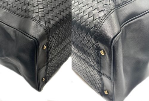 BOTTEGA VENETA（ボッテガベネタ）BOTTEGA VENETA (ボッテガベネタ) イントレチャートハンドバッグ ブラック サイズ:-の古着・服飾アイテム