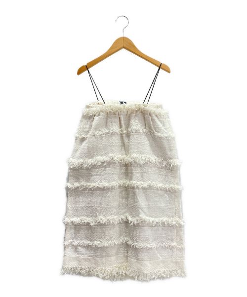 CHANEL（シャネル）CHANEL (シャネル) レースデザインベアトップ ホワイト サイズ:38の古着・服飾アイテム