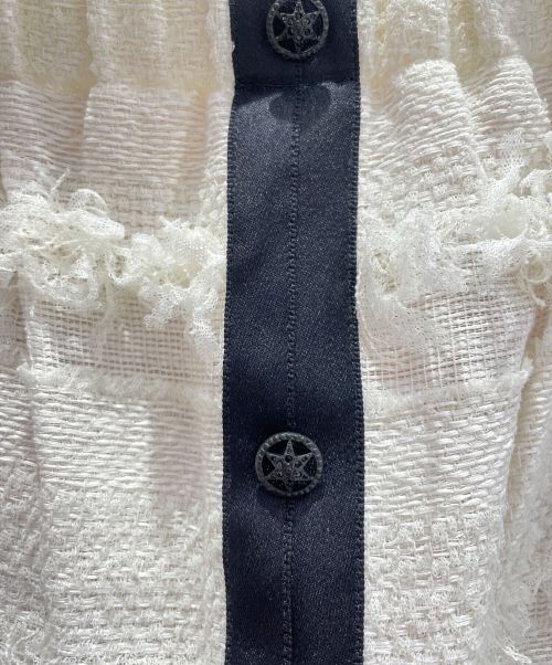CHANEL（シャネル）CHANEL (シャネル) レースデザインベアトップ ホワイト サイズ:38の古着・服飾アイテム
