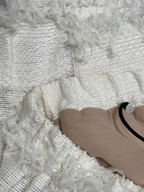 CHANEL（シャネル）CHANEL (シャネル) レースデザインベアトップ ホワイト サイズ:38の古着・服飾アイテム