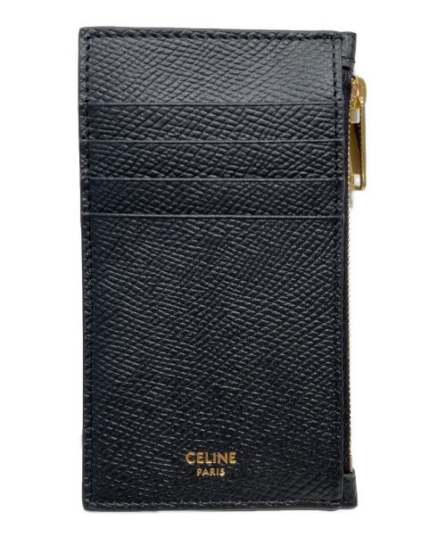 CELINE（セリーヌ）CELINE (セリーヌ) コンパクトジップカードホルダー ブラック サイズ:-の古着・服飾アイテム