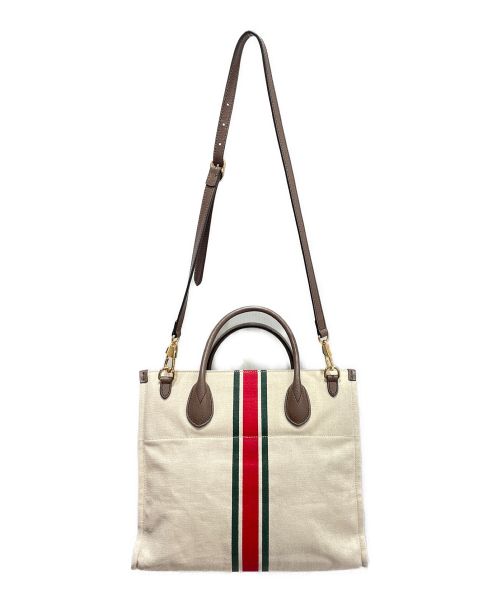 GUCCI（グッチ）GUCCI (グッチ) 2wayトートバッグ ベージュ サイズ:-の古着・服飾アイテム