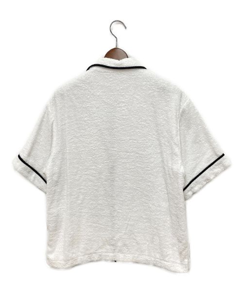 PRADA（プラダ）PRADA (プラダ) 21SS パイル地シャツ ホワイト サイズ:Mの古着・服飾アイテム