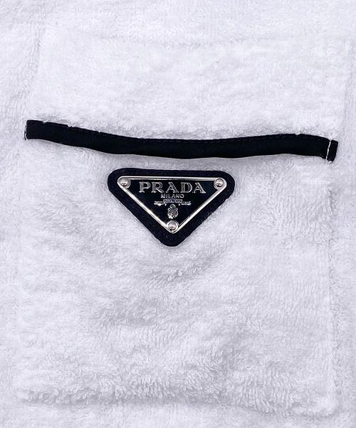 PRADA（プラダ）PRADA (プラダ) 21SS パイル地シャツ ホワイト サイズ:Mの古着・服飾アイテム