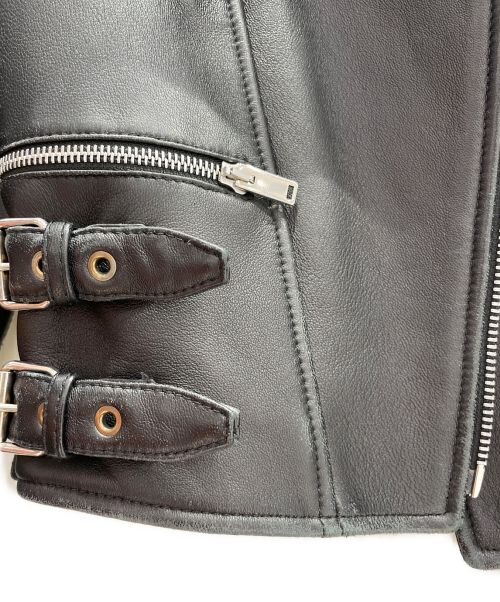 CELINE（セリーヌ）CELINE (セリーヌ) ライダースジャケット ブラック サイズ:36の古着・服飾アイテム