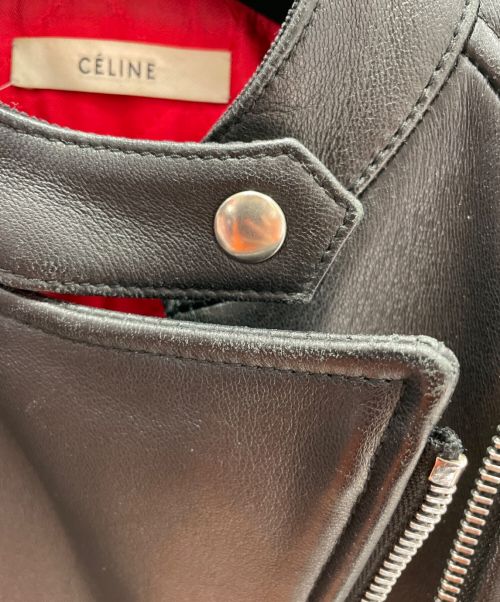 CELINE（セリーヌ）CELINE (セリーヌ) ライダースジャケット ブラック サイズ:36の古着・服飾アイテム