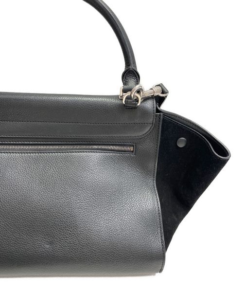 CELINE（セリーヌ）CELINE (セリーヌ) トラペーズミディアム ブラック サイズ:Mの古着・服飾アイテム