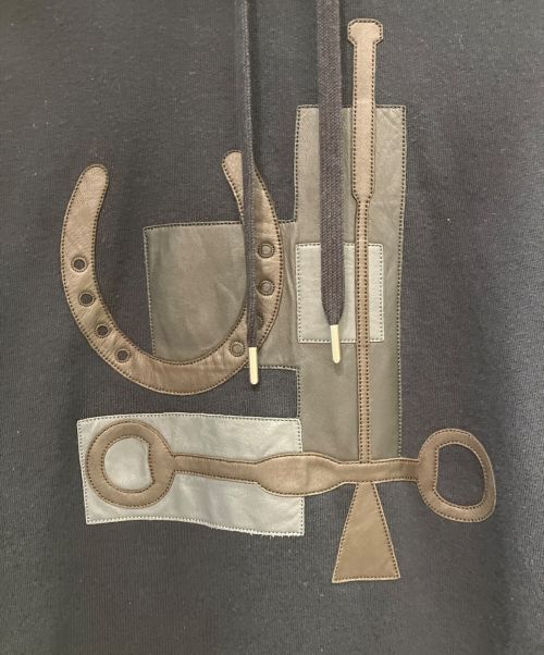HERMES（エルメス）HERMES (エルメス) Sport capsule hooded sweater ネイビー サイズ:Lの古着・服飾アイテム