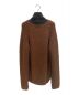 HERMES (エルメス) ミックス＆テディ タートルネック セーター ブラウン×チャコールグレー サイズ:M：69800円