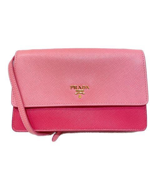PRADA（プラダ）PRADA (プラダ) ショルダーウォレット ピンク サイズ:-の古着・服飾アイテム
