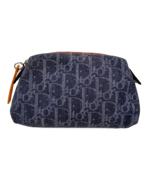 Christian Dior（クリスチャン ディオール）Christian Dior (クリスチャン ディオール) トロッターロゴコスメポーチ インディゴの古着・服飾アイテム