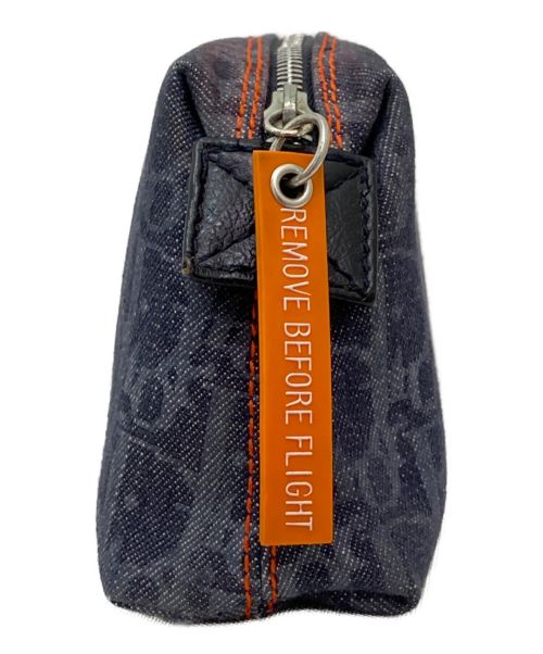 Christian Dior（クリスチャン ディオール）Christian Dior (クリスチャン ディオール) トロッターロゴコスメポーチ インディゴの古着・服飾アイテム