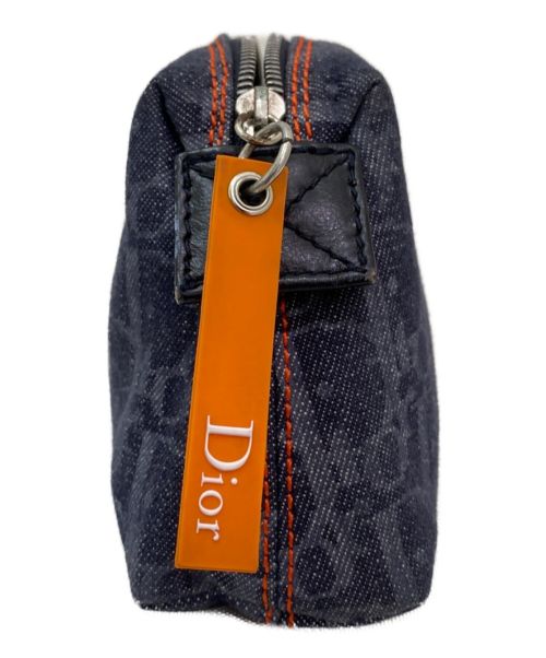 Christian Dior（クリスチャン ディオール）Christian Dior (クリスチャン ディオール) トロッターロゴコスメポーチ インディゴの古着・服飾アイテム