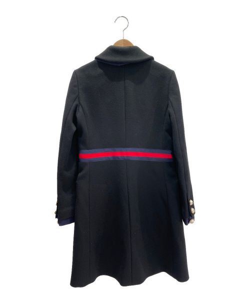 GUCCI（グッチ）GUCCI (グッチ) シェリーラインウールコート ブラック サイズ:40の古着・服飾アイテム