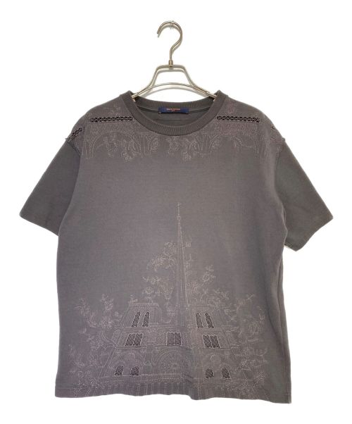 LOUIS VUITTON（ルイ ヴィトン）LOUIS VUITTON (ルイ ヴィトン) Embroidery Notre Dame Cathedral Tee グレー サイズ:Mの古着・服飾アイテム