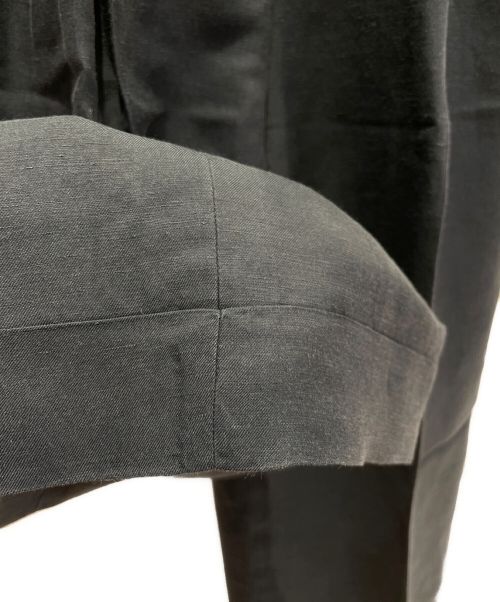 CELINE（セリーヌ）CELINE (セリーヌ) リネン混タックワイドパンツ ネイビー サイズ:36の古着・服飾アイテム